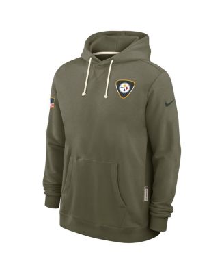 Men's Olive Pittsburgh Steelers 2025 Salute to Service Sideline Standard Issue Dri-FIT Hoodie