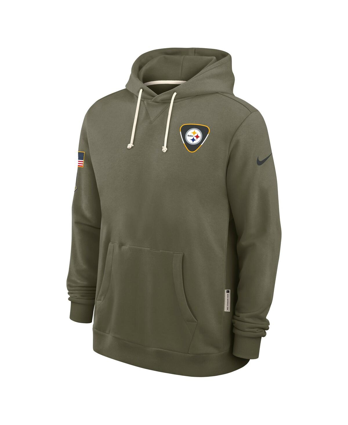 Nike Men's Olive Pittsburgh Steelers 2025 Salute to Service Sideline Standard Issue Dri-fit Hoodie