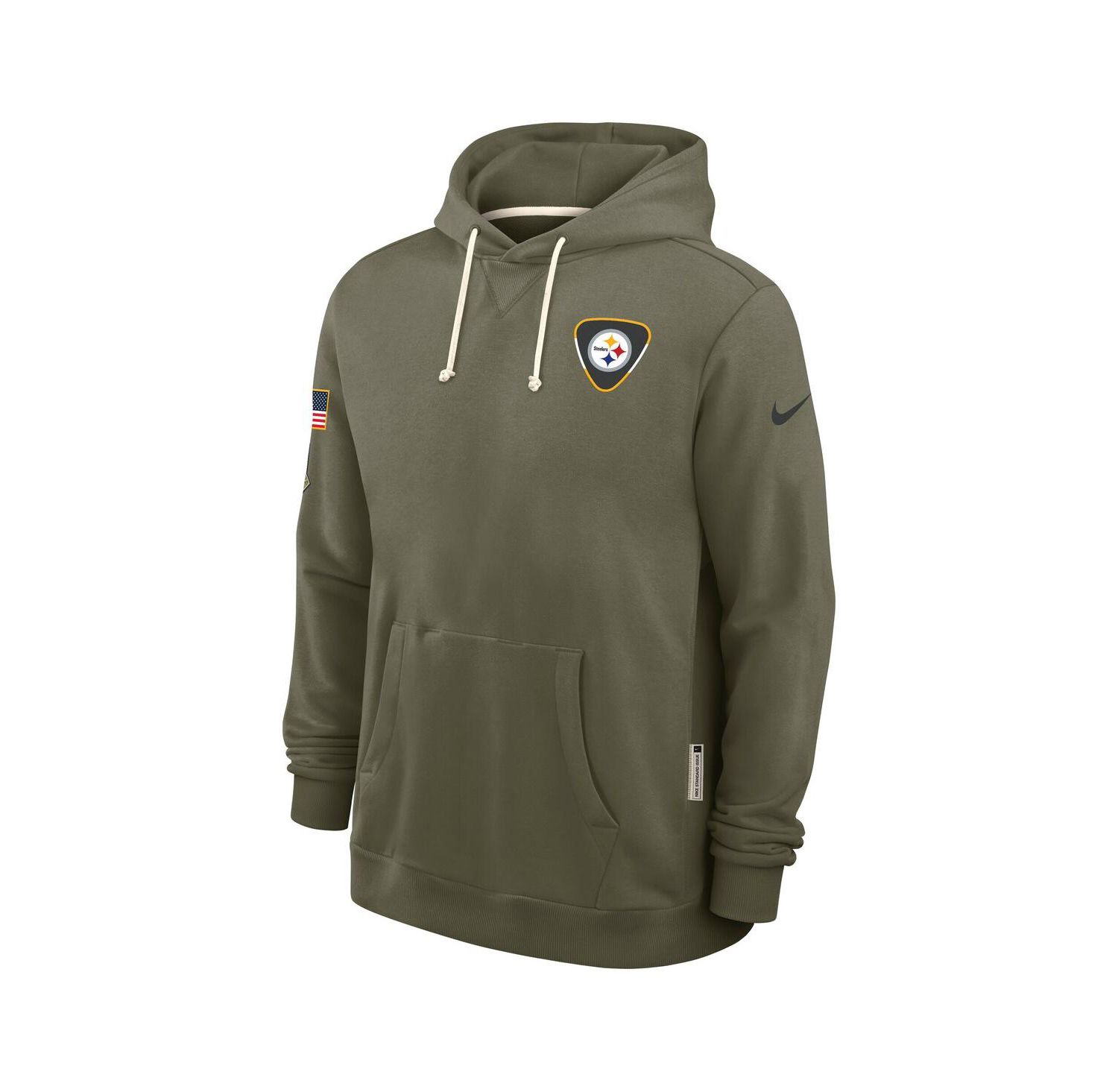 Men's Olive Pittsburgh Steelers 2025 Salute to Service Sideline Standard Issue Dri-FIT Hoodie