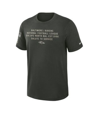Men's Dark Green Baltimore Ravens 2025 Salute to Service Sideline Slub Dri-FIT T-Shirt