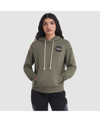 Nike - Women's Olive Baltimore Ravens 2025 Salute to Service Sideline Standard Issue Dri-FIT Hoodie