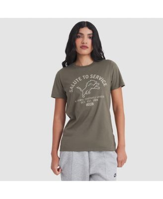 Nike - Women's Olive Detroit Lions 2025 Salute to Service Sideline T-Shirt