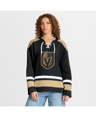 Fanatics - Women's Black Vegas Golden Knights Icing Long Sleeve Lace Up Sweatshirt