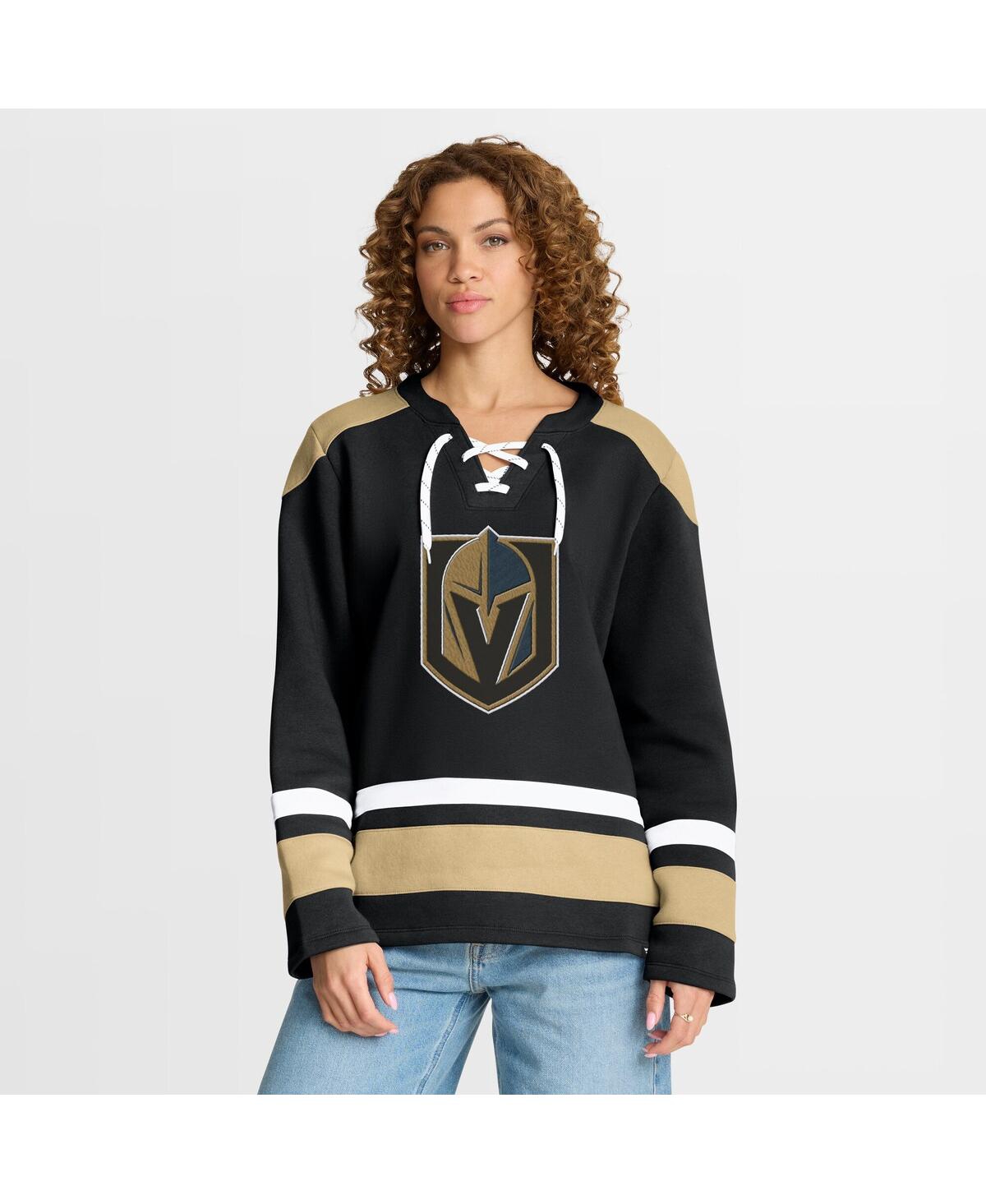 Fanatics Women's Black Vegas Golden Knights Icing Long Sleeve Lace Up Sweatshirt - Black
