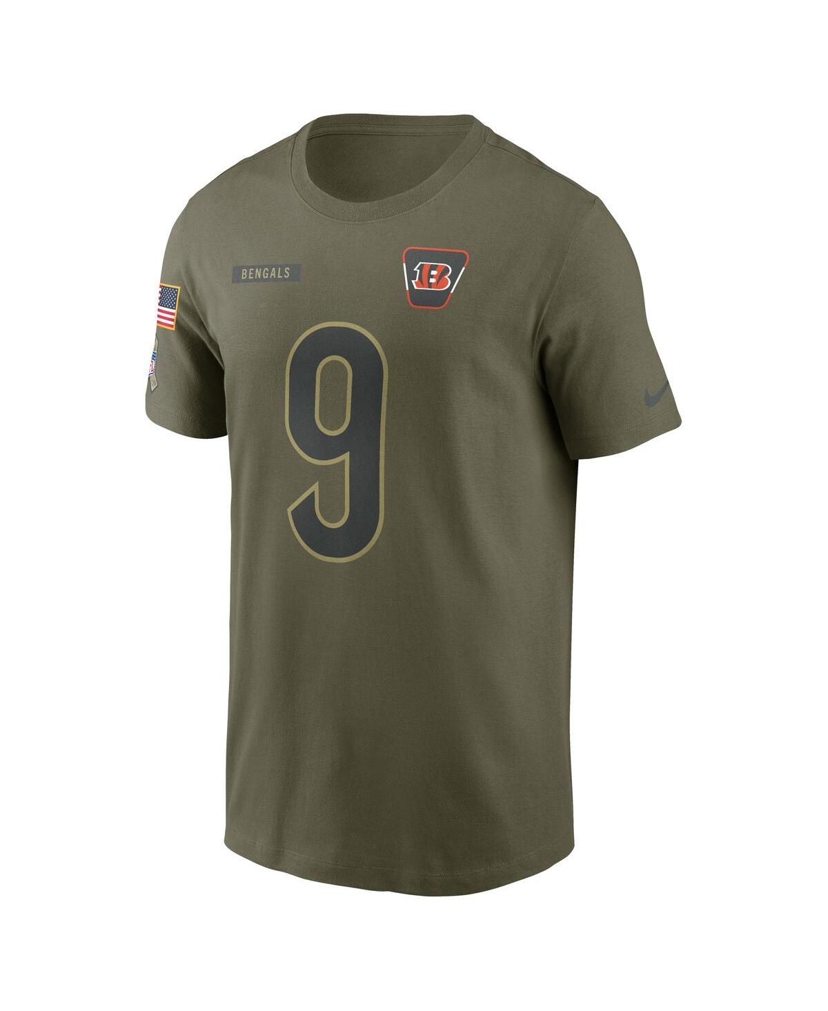 Nike Men's Joe Burrow Olive Cincinnati Bengals 2025 Salute to Service Name Number T-Shirt