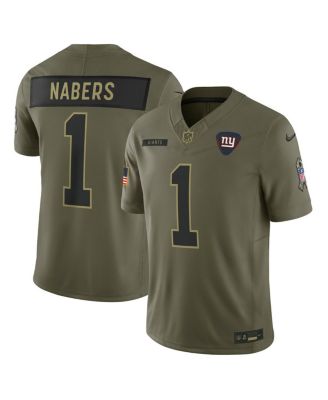 Nike - Men's Malik Nabers Olive New York Giants 2025 Salute to Service Limited Jersey