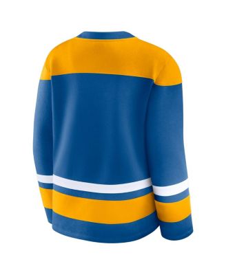 Women's Blue St. Louis Blues Icing Long Sleeve Lace Up Sweatshirt