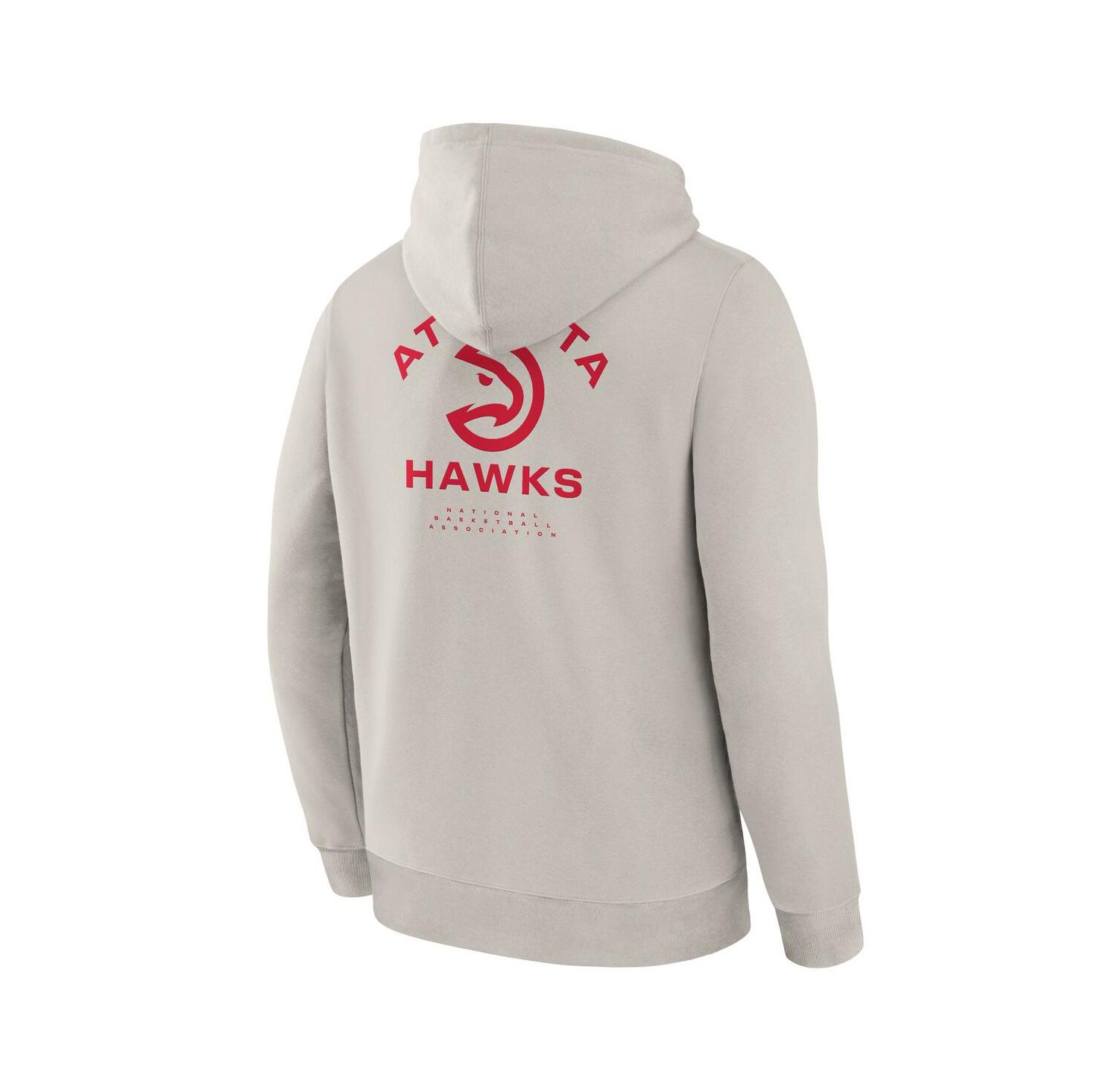 Men's Off White Atlanta Hawks Crossover Collection Blocked Shot Premium Pullover Hoodie