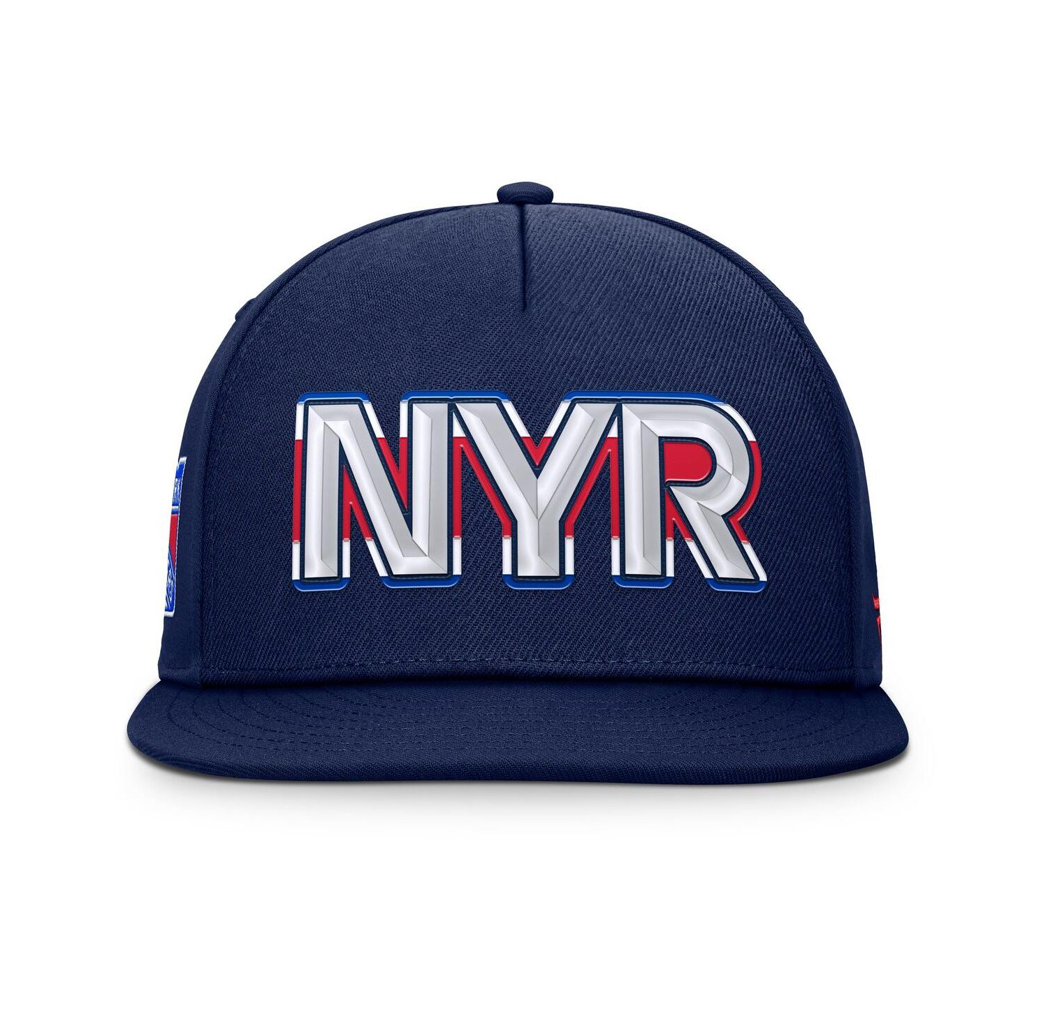 Men's Navy New York Rangers Authentic Pro Rink Team Code Snapback Hat