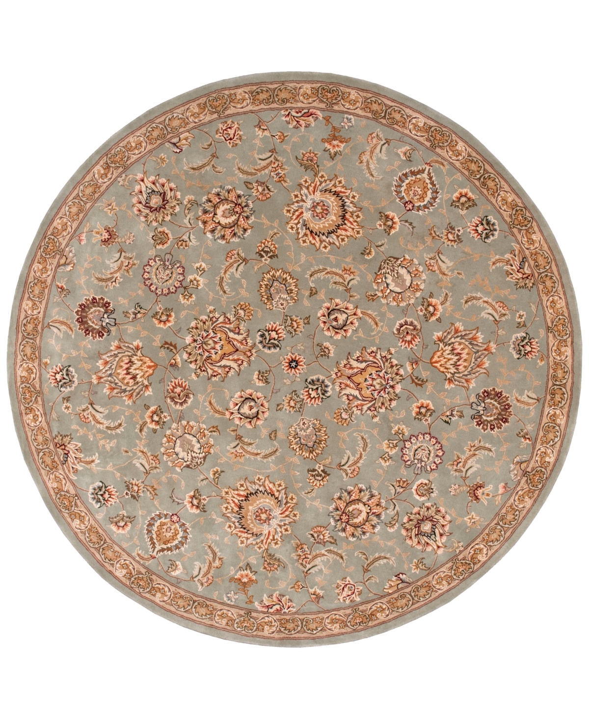 Closeout! Nourison Home Wool and Silk 2000 2360 6' Round Rug - Aqua