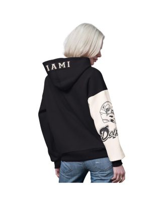 Women's Black Miami Dolphins 4th Down Full-Zip Hoodie