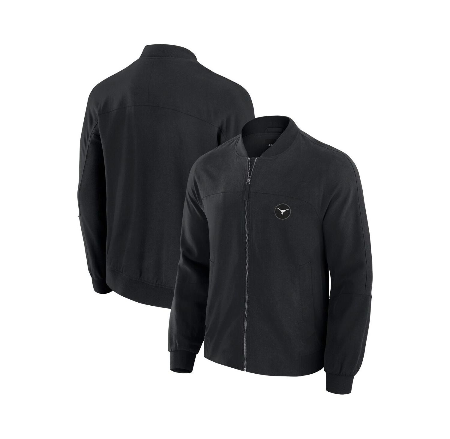 Men's Black Texas Longhorns Lightweight Cover-4 Tri-Blend Full-Zip Jacket
