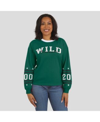 Women's Green Minnesota Wild Long-Sleeve Sport T-Shirt