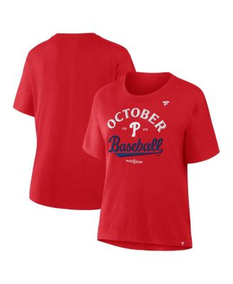 Fanatics - Women's Red Philadelphia Phillies 2025 MLB Postseason Locker Room T-Shirt