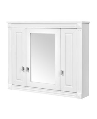 Wall-Mounted Bathroom Cabinet with Mirror and 4 Adjustable Shelves, Bathroom Storage Solution