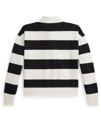 Girls' 7-16 Embroidered Rugby Sweatshirt