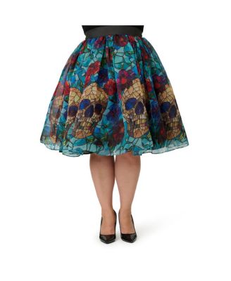Plus Size 1950s Sweetie Pie Flare Skirt
