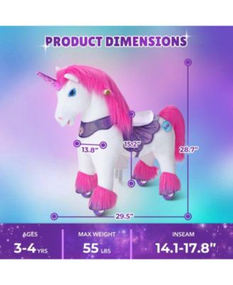 Model Y Pink/Purple Unicorn Rideable Toy for Age 3-4