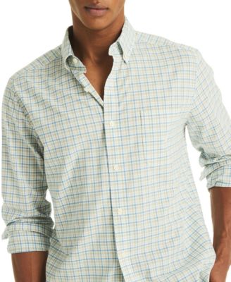 Men's Plaid Long-Sleeve Plaid Shirt