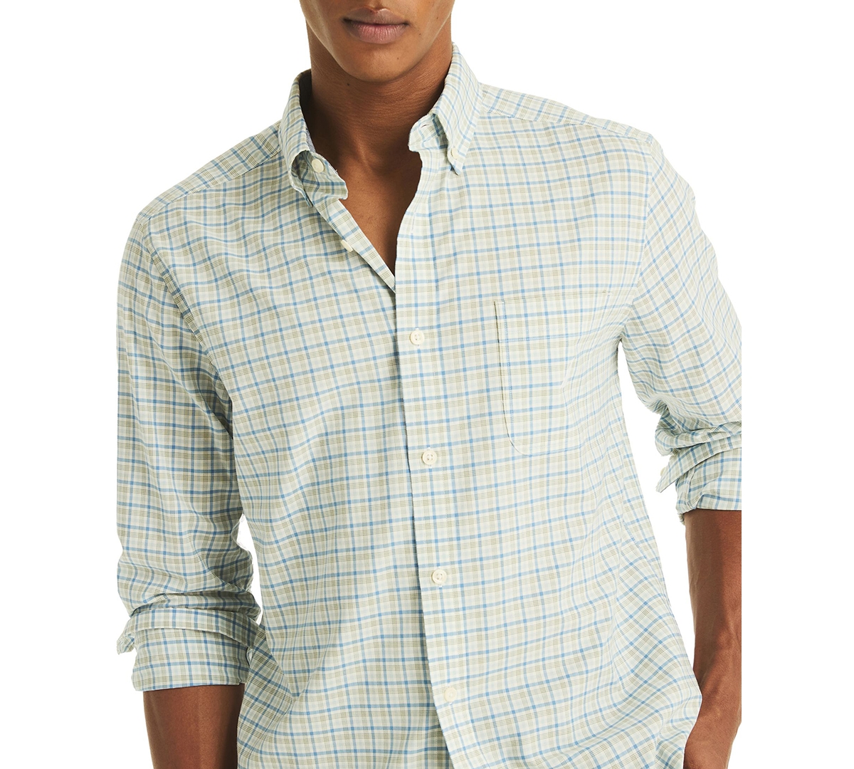 Nautica Men's Plaid Long Sleeve Shirt