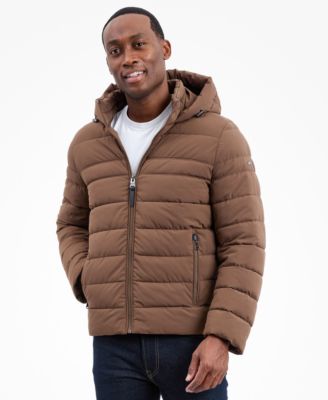 Men's Dressy Hooded Stretch Packable Jacket
