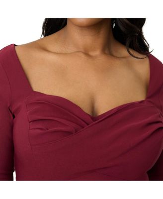 Plus Size Pleated Bust Swing Dress