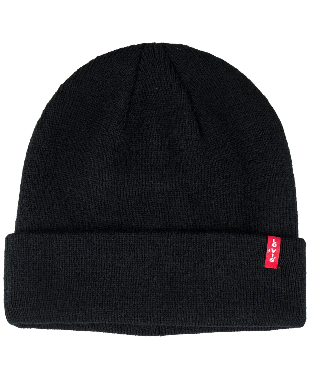Levi's Men's Adjustable Fold Over Cuff Beanie In Black