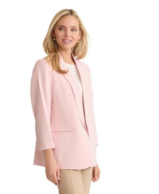 Women's Notched Collar Jacket with Rolled Sleeves