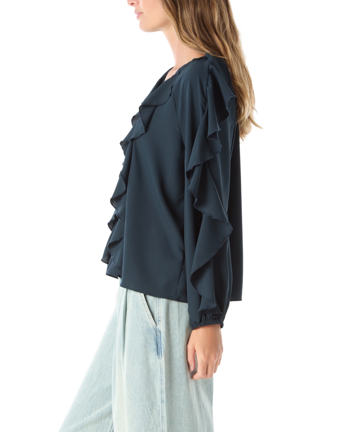 Dee Ocleppo Women's Elysia Ruffled V-Neck Top