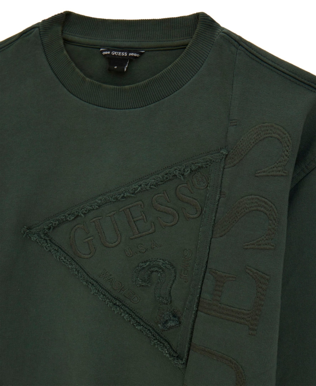 Guess Boys 8-18 Long Sleeves Crewneck Sweatshirt In Green