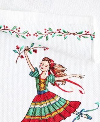 Ballerina Holiday Holly Spring Kitchen Towels, Set of 2