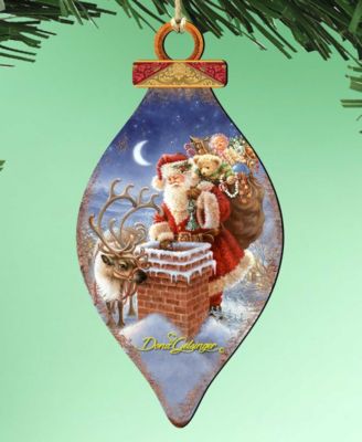 Faithful Friends Santa Wooden Ornament