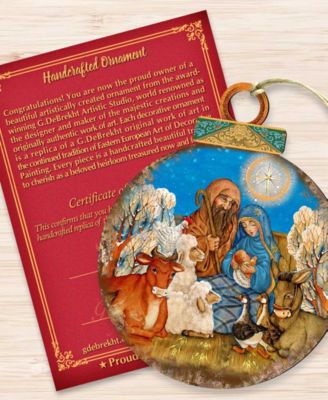 Nativity Scene Wooden Ornament