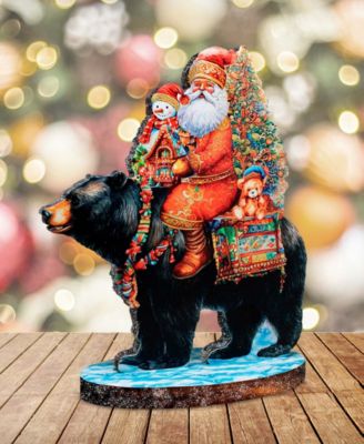 Santa Claus Black Bear Friend Centerpiece