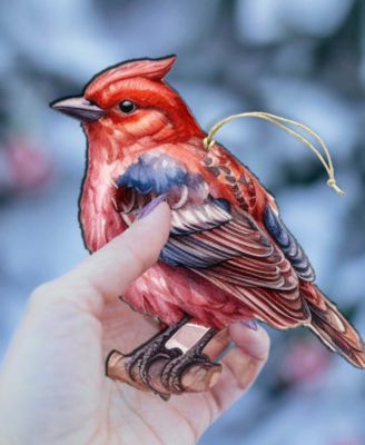 Forest Bird Christmas Wooden Ornament