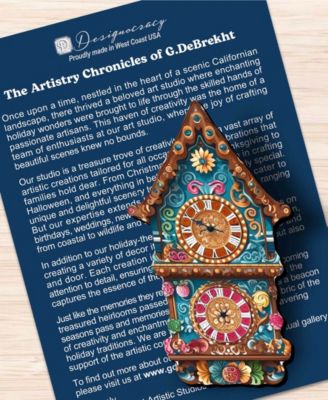 Miniature Clock Wooden Clip Ornaments, Set of 3