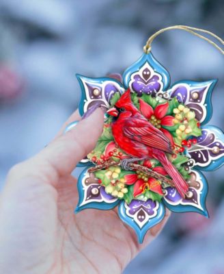 Cardinal Snowflake Christmas Ornament