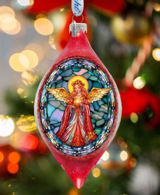 Angel of Hope Drop Glass Christmas Ornament
