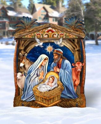 Nativity Scene Outdoor Garden Wooden D&eacute;cor