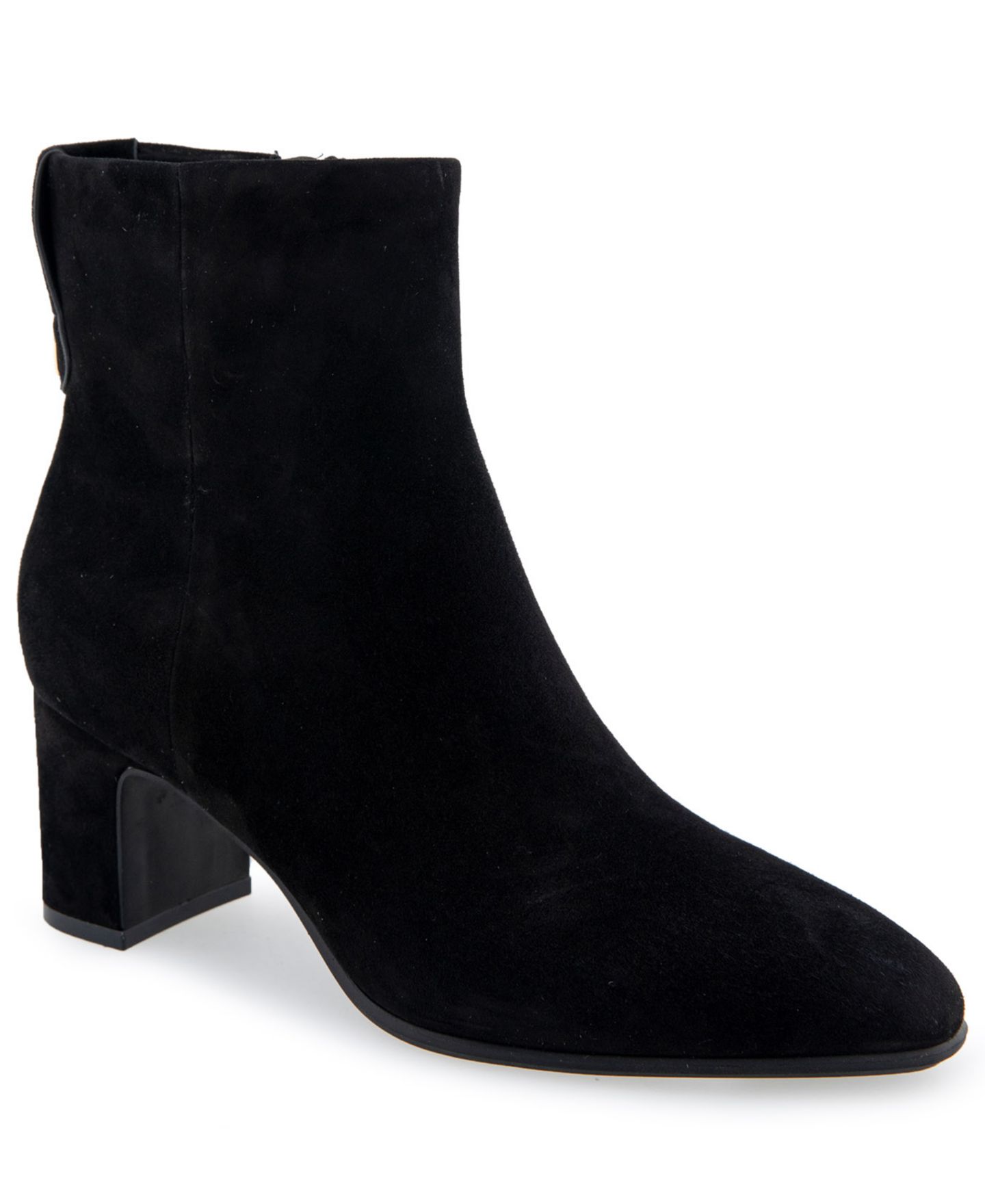 Женские ботинки Aerosoles Magnus Zipper Booties, цвет: Чёрный искусственный замшевый — фото 1