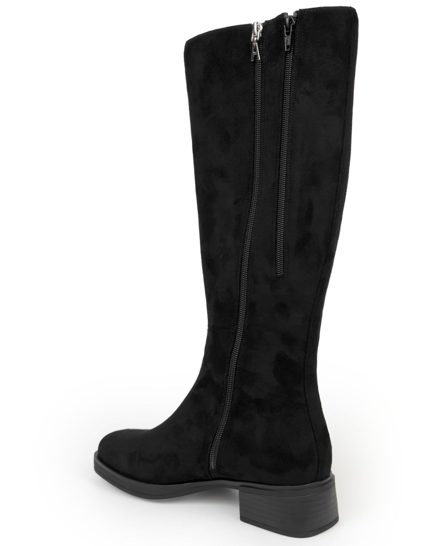Женские ботинки Aerosoles Daria Riding Zipper, цвет: Чёрный искусственный замшевый — фото 6