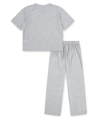Girls' Boxy T-Shirt and Matching Pants, 2-Piece Pajama Set