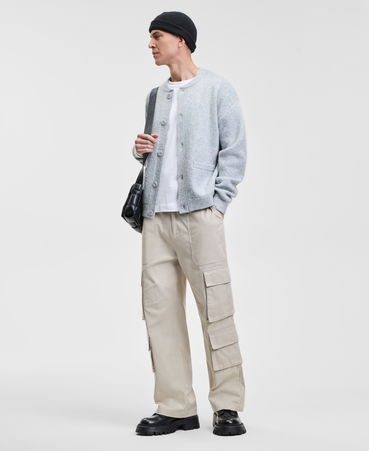 Mode of One Men's Relaxed Fit Long Sleeve Button-Front Cardigan Sweater-Jacket, Macy's Exclusive