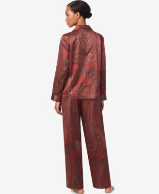 Women's Notch Collar and Long Pant Pajama Set