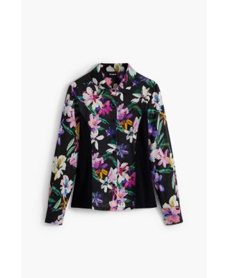 Women's Combined silhouette floral shirt