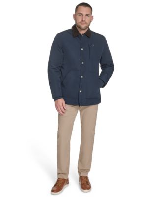 Men's Highland Barn Coat with Corduroy Collar
