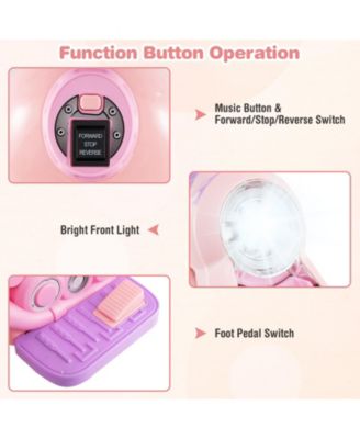 6V Kids Bubble Car Electric Ride on Motorcycle w/ Music Button & LED Headlight