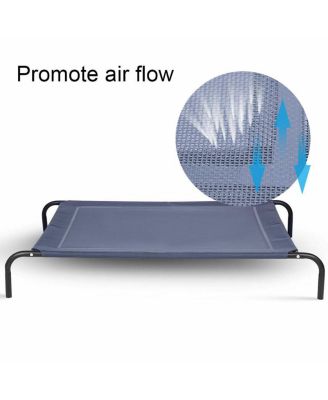 Large Dog Cat Bed Elevated Pet Cot Indoor Outdoor Camping Steel Frame Mat