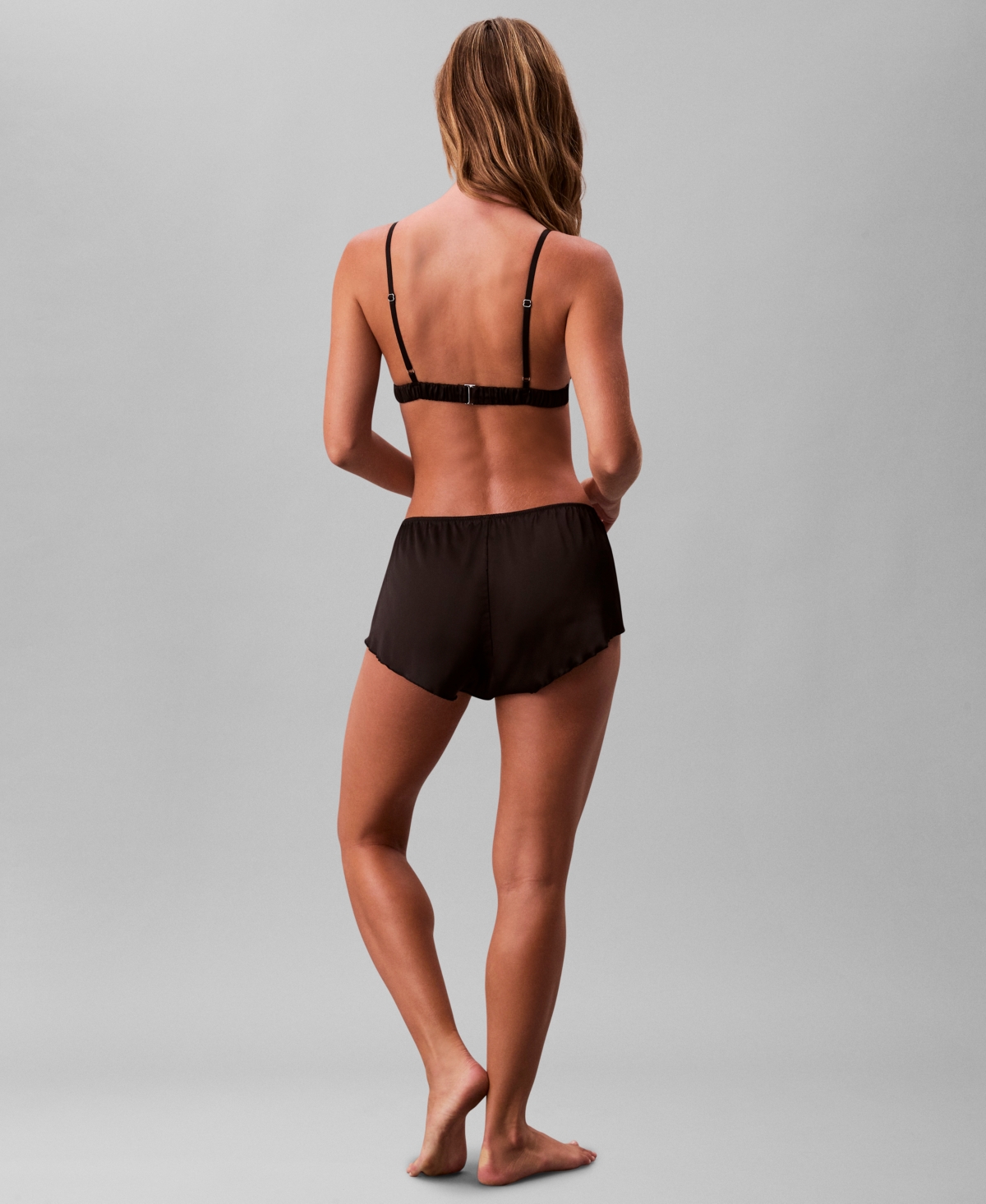 Calvin Klein Women's Full Coverage Mid-rise Tap Shorts In Black