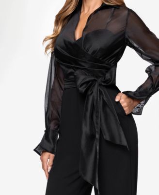 Women's V-Neck Long Sleeve Jumpsuit